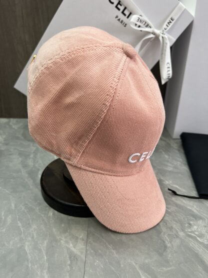 Celine logo patch cotton velvet baseball cap - Image 7