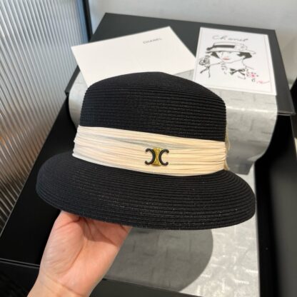 Celine's new linen accessories lady-style basin hat - Image 7