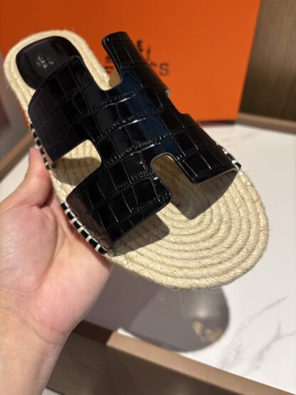 Hermes dark blue comfortable all-match non-slip breathable casual slippers - Image 7