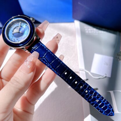 Swarovski Sky Moon Phase Quartz Leather Watch - Image 6