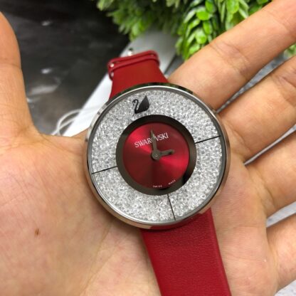 Swarovski starry leather strap women's watch - Image 6