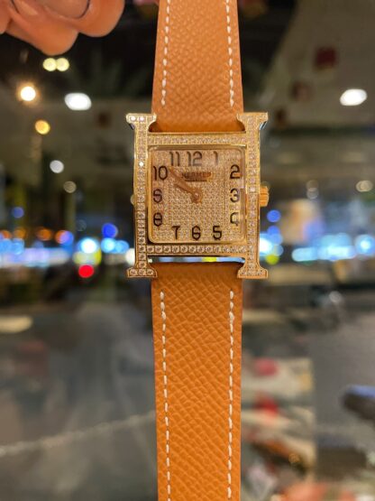 Hermes square dial exquisite diamond temperament watch - Image 7