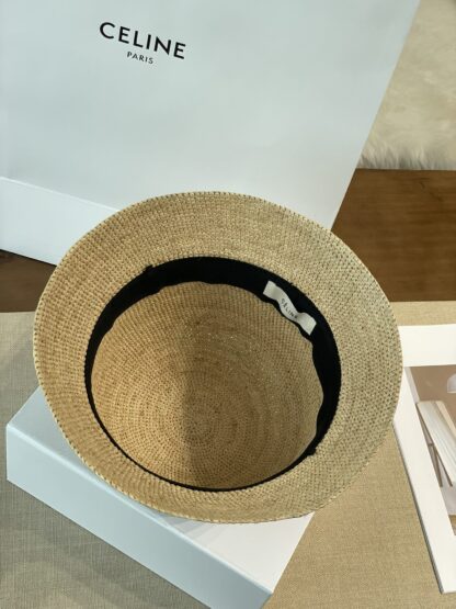 Celine raffia woven straw hat - Image 7