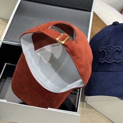 Celine autumn and winter logo corduroy baseball cap - Image 7