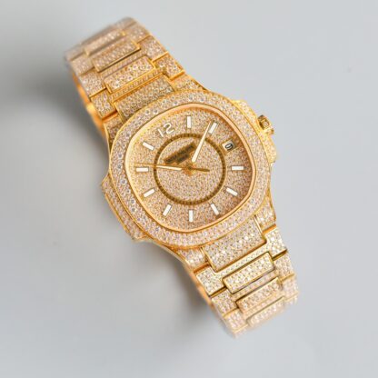 Patek Philippe 7118 Women's Nautilus Full Diamond T-Brick Double Limited Edition Watch - Image 7
