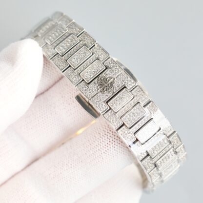 Patek Philippe 7118 Women's Nautilus Full Diamond T-Brick Double Limited Edition Watch - Image 7