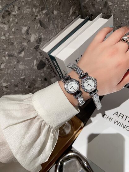 Hermes Rose Gold and Diamond Watch - Image 7