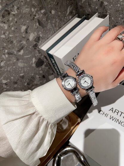 Hermes Rose Gold and Diamond Watch - Image 7