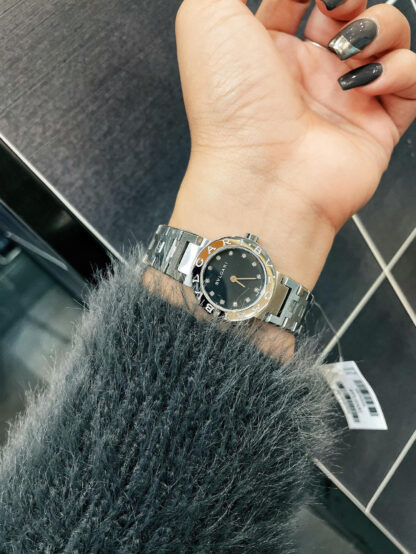 Bulgari Black and Silver Classic Watch - Image 6