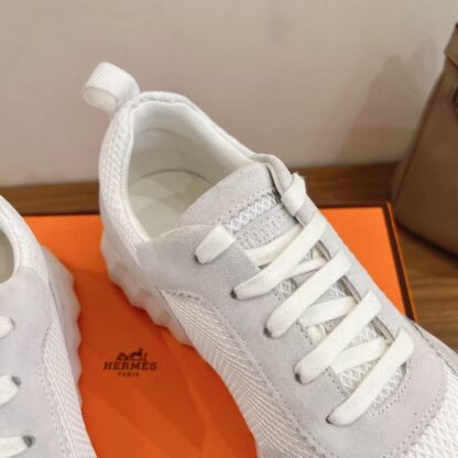 Hermes couple white and gray casual sports shoes - Image 7