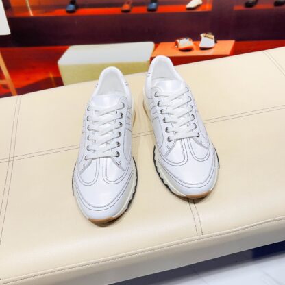Hermès Paris catwalk model simple classic white casual shoes - Image 7