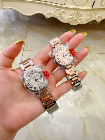 Cartier rose gold white dial watch - Image 7