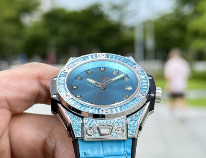 Hublot Big Bang "One Click" Stainless Steel Rainbow Watch - Image 7