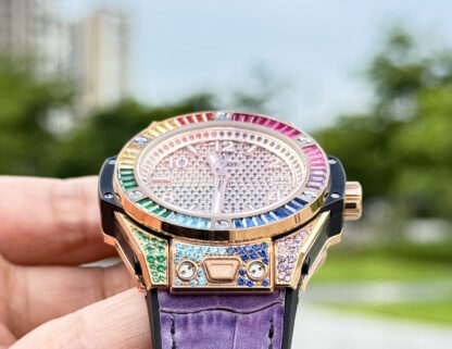 Hublot Big Bang "One Click" Stainless Steel Rainbow Watch - Image 7