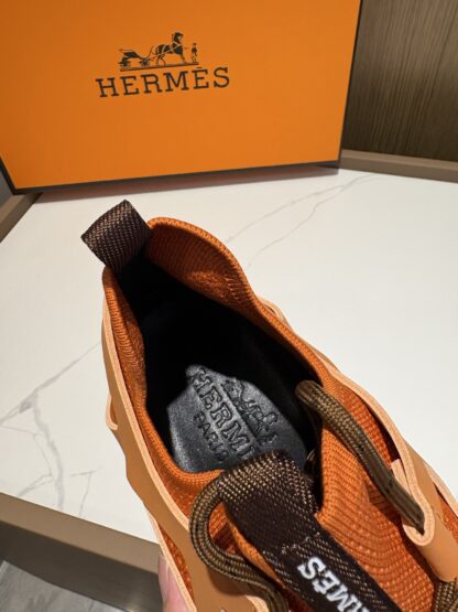 Hermes orange stylish simple casual sports shoes - Image 7