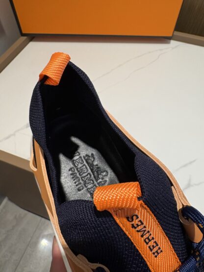 Hermes orange blue fashion simple casual sports shoes - Image 7