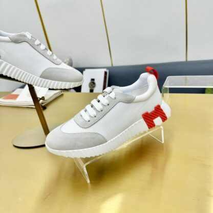 Hermès classic couple style white and gray color matching sports casual shoes - Image 7