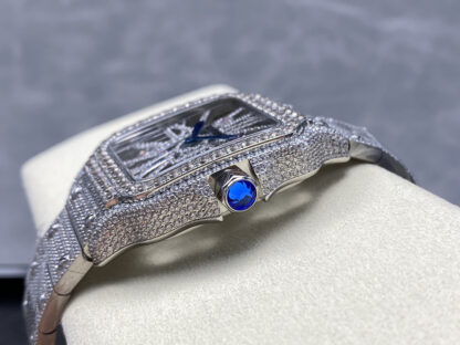 Cartier Santos Hollow Diamond Series Mechanical Watch - Image 7