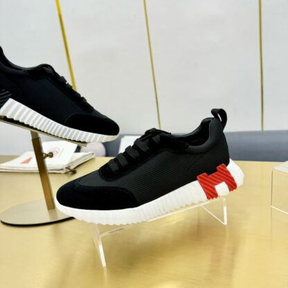 Hermès Spring and Summer Classic Couple Black and Red Sports Shoes - Image 7