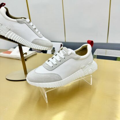Hermès Spring and Summer Classic Couple Style British Gray and White Colorblock Sports Casual Shoes - Image 7