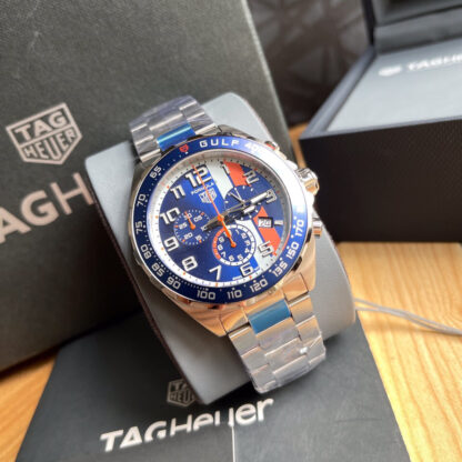 TAG Heuer F1 series GULF quartz men's steel strap watch - Image 4
