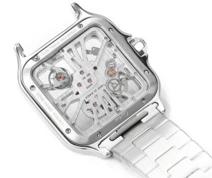 Cartier Santos hollow steel belt series mechanical watch - Image 5