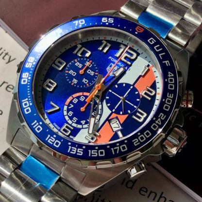 TAGHeuer Quartz Men's Steel Strap Watch - Image 5