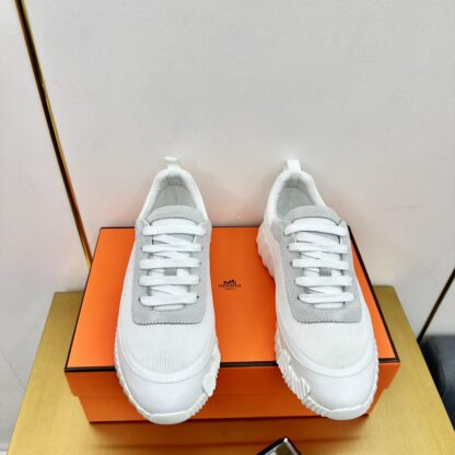 Hermès Spring and Summer Gray and White Colorblock Couple Classic Sports Casual Shoes - Image 7