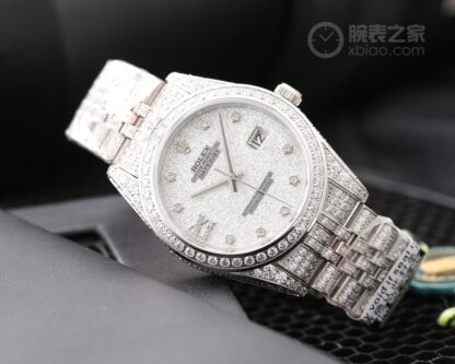 Rolex Logbook with Full Diamonds - Rich and Luxurious Edition - Image 7