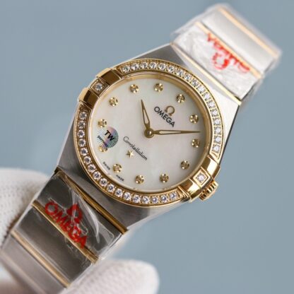 Omega women's Constellation series 28mm quartz wristwatch - Image 6