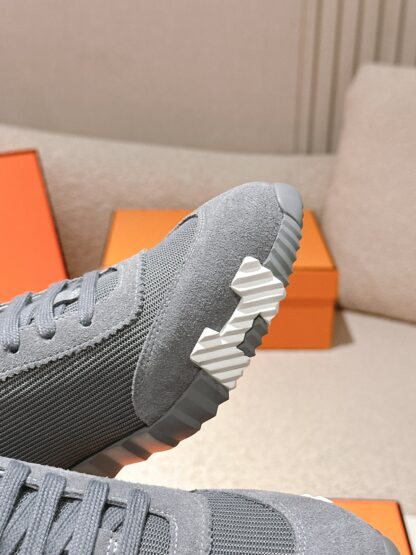 Hermes classic couple style dark gray comfortable casual sports dad shoes - Image 7