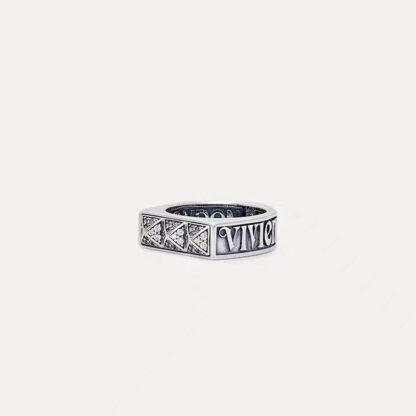 Vivienne Westwood Square Vintage Letter Ring - Image 7