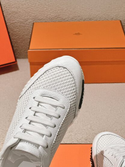 Hermes classic couple white comfortable casual sports shoes - Image 7