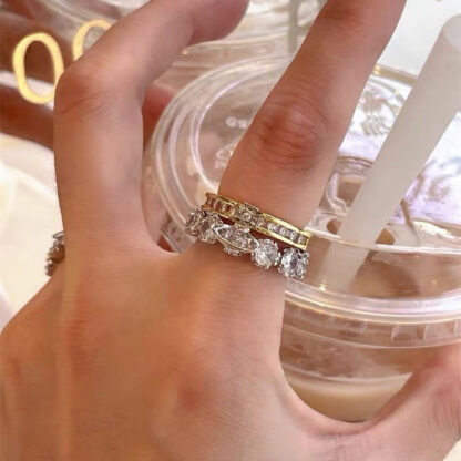 Vivienne Westwood Double Diamond Saturn Ring - Image 7