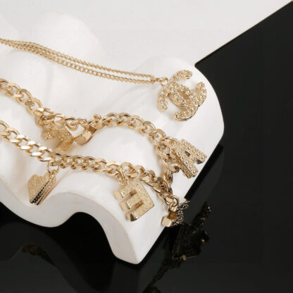 Chanel simple and elegant classic multi-layer chain necklace - Image 6