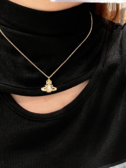 Vivienne Westwood classic shining earth star ring necklace - Image 7