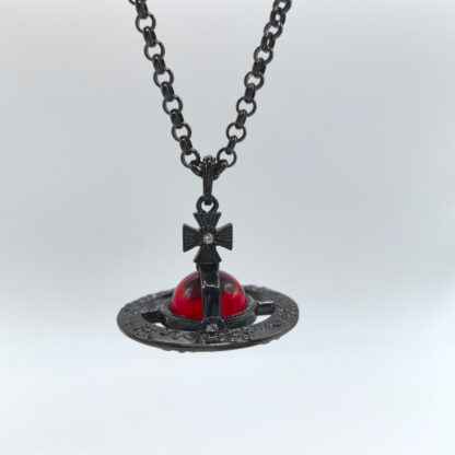 Vivienne Westwood three-dimensional large vintage carved Saturn necklace - Image 7