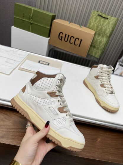 Gucci high and low top distressed sneakers - Image 6