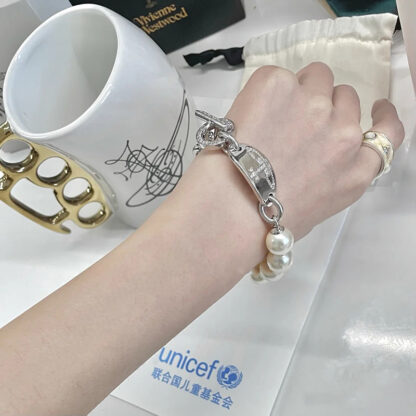 Vivienne Westwood zircon oval brand mixed bracelet - Image 7