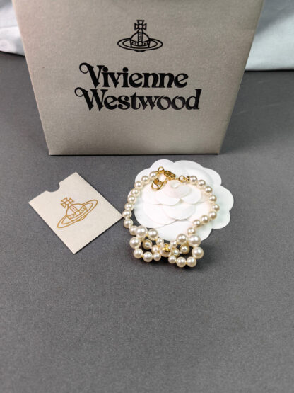 Vivienne Westwood Bow Pearl Bracelet - Image 7