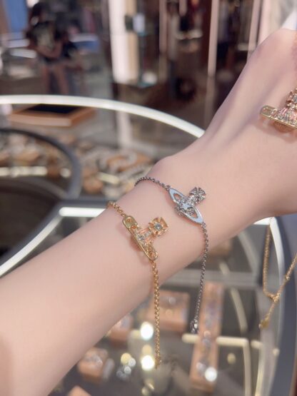 Vivienne Westwood Classic Sparkling Saturn Ring Bracelet - Image 7