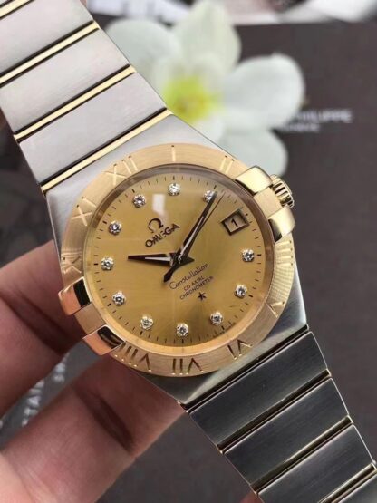 Omega Constellation Series Inter Gold Set with Diamonds Yellow Face - Image 7