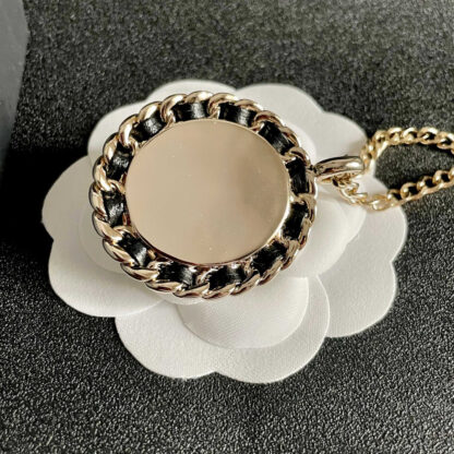 Chanel Denim Blue Double C Necklace - Image 7
