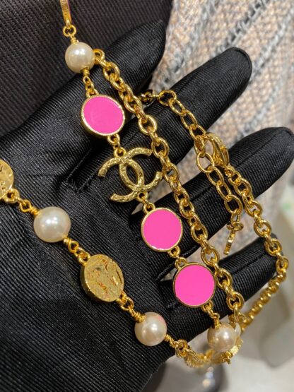 Chanel Lava Barbie Pink Sweater Chain - Image 8