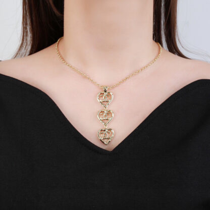 Chanel Three Hearts Delicate Necklace - Image 7