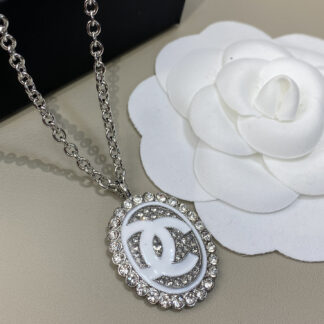 Chanel Diamond cc Pearl Series Simple Necklace