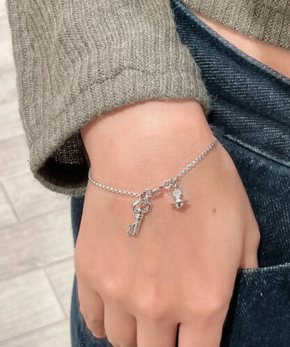 Vivienne Westwood Key Saturn Double Charm Bracelet - Image 7