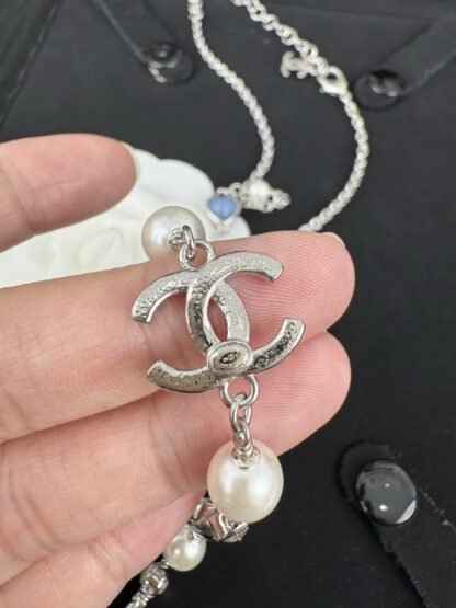 Chanel Transparent Rose Quartz Diamond Necklace - Image 7