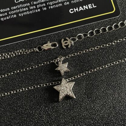 Chanel Vintage Star Letter Necklace - Image 5