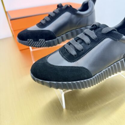 Hermes Spring and Summer Couples Black Sports Shoes - Image 7